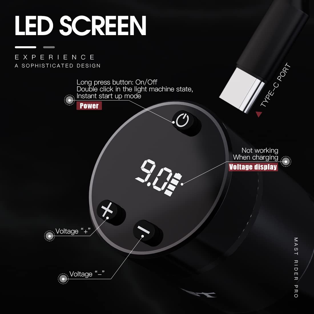 Mast Rider Pro Wireless Tattoo Machine Pen Rotativa Macchinetta